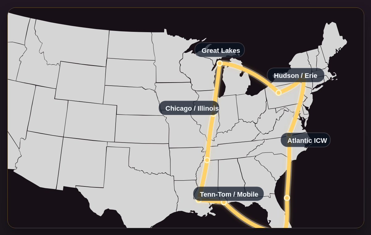 Gold Loop high-level route map
