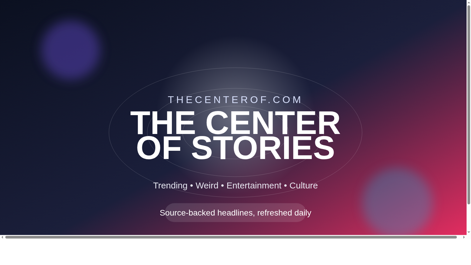 TheCenterOf custom hero graphic